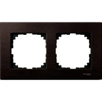 Рамка дерево 2 поста M-Elegance Merten System M венге MTN4052-3471 Schneider Electric