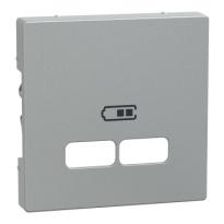 Накладка розетки USB Merten System M MTN4367-0460 алюміній Schneider Electric
