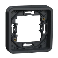 Рамка 1-постовая без винтов IP55 черная Mureva Styl Schneider Electric MUR34107
