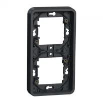 Рамка 2-постовая вертикальная IP55 черная Mureva Styl Schneider Electric MUR34151