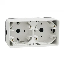 Двомісний бокс для поверхневого монтажу IP55 білий Mureva Styl Schneider Electric MUR39914