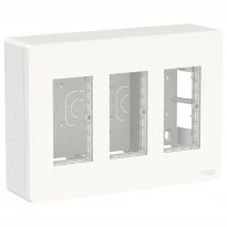 Блок Unica System+ вертикальный накладной монтаж 3х2 постов Unica New NU123418 белый Schneider Electric
