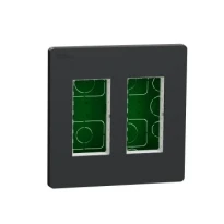 Блок Unica System+ вертикальный скрытый монтаж 2х2 постов Unica New NU172454 антрацит Schneider Electric