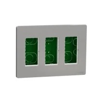 Блок Unica System+ вертикальный скрытый монтаж 3х2 постов Unica New NU173430 алюминий Schneider Electric