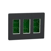 Блок Unica System+ вертикальный скрытый монтаж 3х2 постов Unica New NU173454 антрацит Schneider Electric