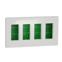 Блок Unica System+ вертикальный скрытый монтаж 4х2 Unica New NU174418 белый Schneider Electric