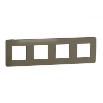Рамка 4-постовая бронза/антрацит универсальная NU280852 Schneider Electric Unica New