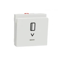 Выключатель карточный с подсветкой 10А 2 модуля белый NU328318 Schneider Electric Unica New