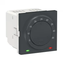 Термостат для теплого пола 10А 2 модуля антрацит NU350354 Schneider Electric Unica New