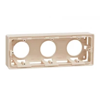 Коробка для відкритого монтажу 3-х постова бежева NU800644 Schneider Electric Unica New