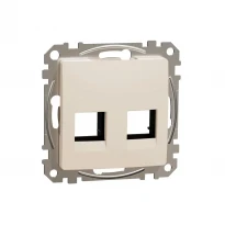 Центральна плата для подвійного роз'єму RJ45 бежевий Sedna Design SDD112444C Schneider Electric