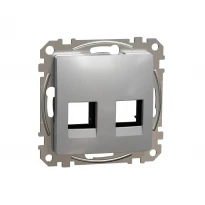 Центральна плата для подвійного роз'єму RJ45 алюміній Sedna Design SDD113444C Schneider Electric