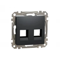 Центральна плата для подвійного роз'єму RJ45 чорний Sedna Design SDD114444C Schneider Electric