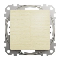 Перемикач 2 клавішний SDD180108 береза ​​Sedna Elements Schneider Electric