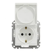 Розетка із з/к зі шторками та з кришкою IP44 SDD211024 білий Sedna Design Schneider Electric