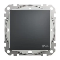 Переключатель 1 клавишный IP44 SDD214106 черный Sedna Design Schneider Electric