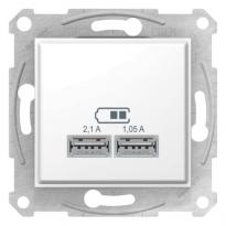 Механизм USB-розетки 2,1A 10,5W белый SDN2710221 Schneider Electric Sedna