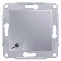 Механизм розетки (2К+З) 16A со шторками и крышкой алюминий SDN3100160 Schneider Electric Sedna