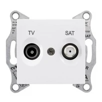Механізм розетки TV/SAT кінцевий 1дБ білий SDN3401621 Schneider Electric Sedna