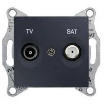 Механізм розетки TV/SAT кінцевої 1дБ графіт SDN3401670 Schneider Electric Sedna