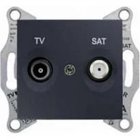 Механизм розетки TV/SAT проходной 4дБ графит SDN3401970 Schneider Electric Sedna