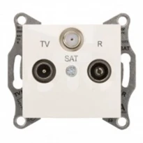 Механізм розетки TV/R/SAT кінцевої 1дБ слонова кістка SDN3501323 Schneider Electric Sedna