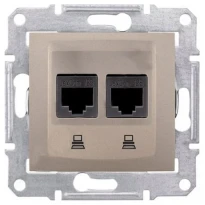 Механізм розетки комп'ютерної RJ45 категорії 5е FTP титан SDN4600168 Schneider Electric Sedna
