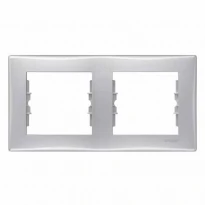 Рамка 2 поста алюминий горизонтальная SDN5800360 Schneider Electric Sedna