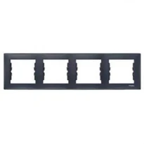 Рамка 4 поста графит горизонтальная SDN5800770 Schneider Electric Sedna
