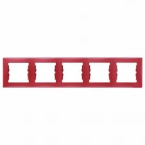 Рамка 5 постов красная горизонтальная SDN5800941 Schneider Electric Sedna