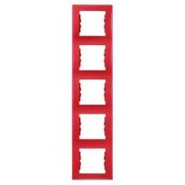 Рамка 5 постов красная вертикальная SDN5801541 Schneider Electric Sedna
