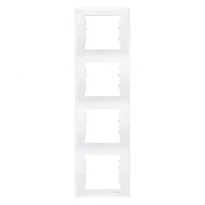 Рамка 4 поста белая вертикальная SDN5802021 Schneider Electric Sedna