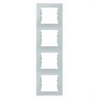 Рамка 4 поста серая вертикальная SDN5802033 Schneider Electric Sedna