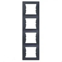 Рамка 4 поста графит вертикальная SDN5802070 Schneider Electric Sedna