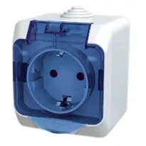 Одинарная розетка (2К+З) 16A 250V белая IP44 Cedar Plus WDE000543 Schneider Electric