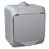 Одноклавишный переключатель 16A 250V серый IP44 Cedar Plus WDE000660 Schneider Electric