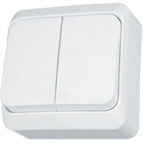 Двухклавишный выключатель 10A 250V белый WDE001050 Prima Schneider Electric