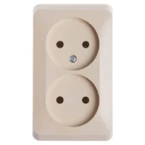Двойная розетка без заземления 16A 220V слоновая кость WDE001140 Prima Schneider Electric