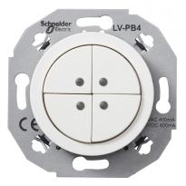 Кнопочный выключитель 4-полюсный 400mA белый WDE011072 Renova Schneider Electric