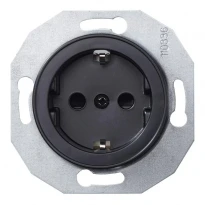 Розетка із заземленням чорна WDE011303 Renova Schneider Electric