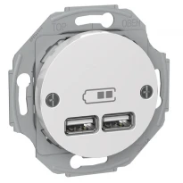 USB розетка тип A+A 2.1A біла WDE011760 Renova Schneider Electric