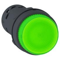 Кнопка з підсвічуванням Harmony XB7 моноблочна 22мм зелена 1NO 24V XB7NW33B1 Schneider Electric
