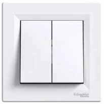 Выключатель 2-клавишный кнопочный белый EPH1100121 Schneider Electric Asfora