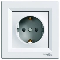Розетка (2К+З) 16A со шторками белая EPH2900221 Schneider Electric Asfora