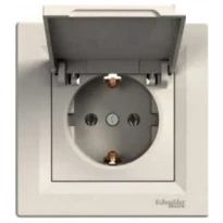 Розетка (2К+З) 16A с крышкой слоновая кость EPH3100123 Schneider Electric Asfora
