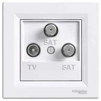 Розетка TV/R/SAT проходная белая EPH3500221 Schneider Electric Asfora