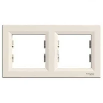 Рамка 2 поста слоновая кость горизонтальная EPH5800223 Schneider Electric Asfora