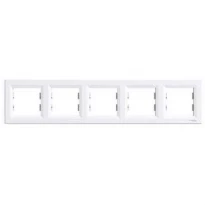Рамка 5 постов белая горизонтальная EPH5800521 Schneider Electric Asfora