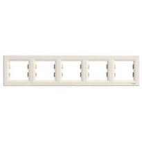 Рамка 5 постов слоновая кость горизонтальная EPH5800523 Schneider Electric Asfora