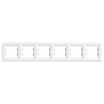Рамка 6 постов белая горизонтальная EPH5800621 Schneider Electric Asfora